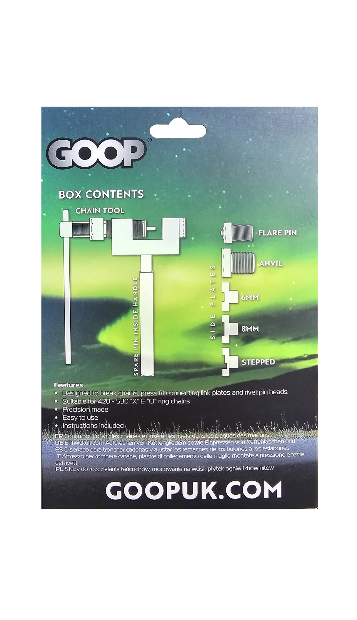 GOOP Motorcycle Chain Breaker And Riveting Kit For 420 to 530 X & O Ring Chains